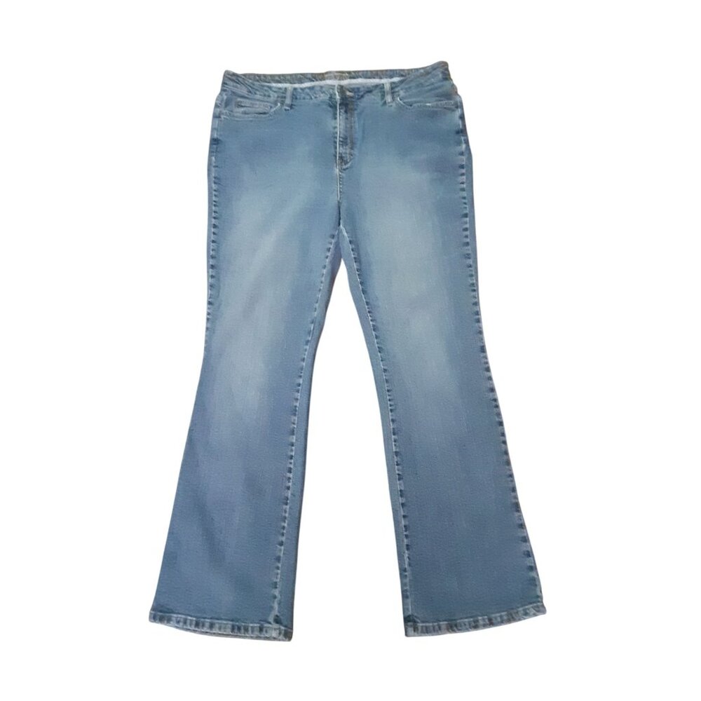 St Johns Bay Jeans Womens 18W Blue Medium Wash Denim Bootcut